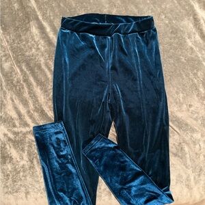 Blue Velvet Leggings